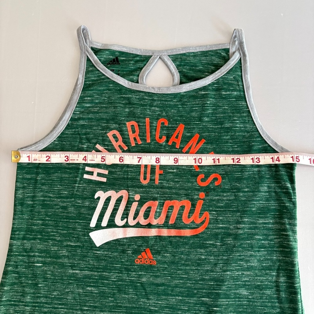 Adidas Miami Hurricanes Women's Green Sleeveless Tank Top Size S - Picture 9 of 9